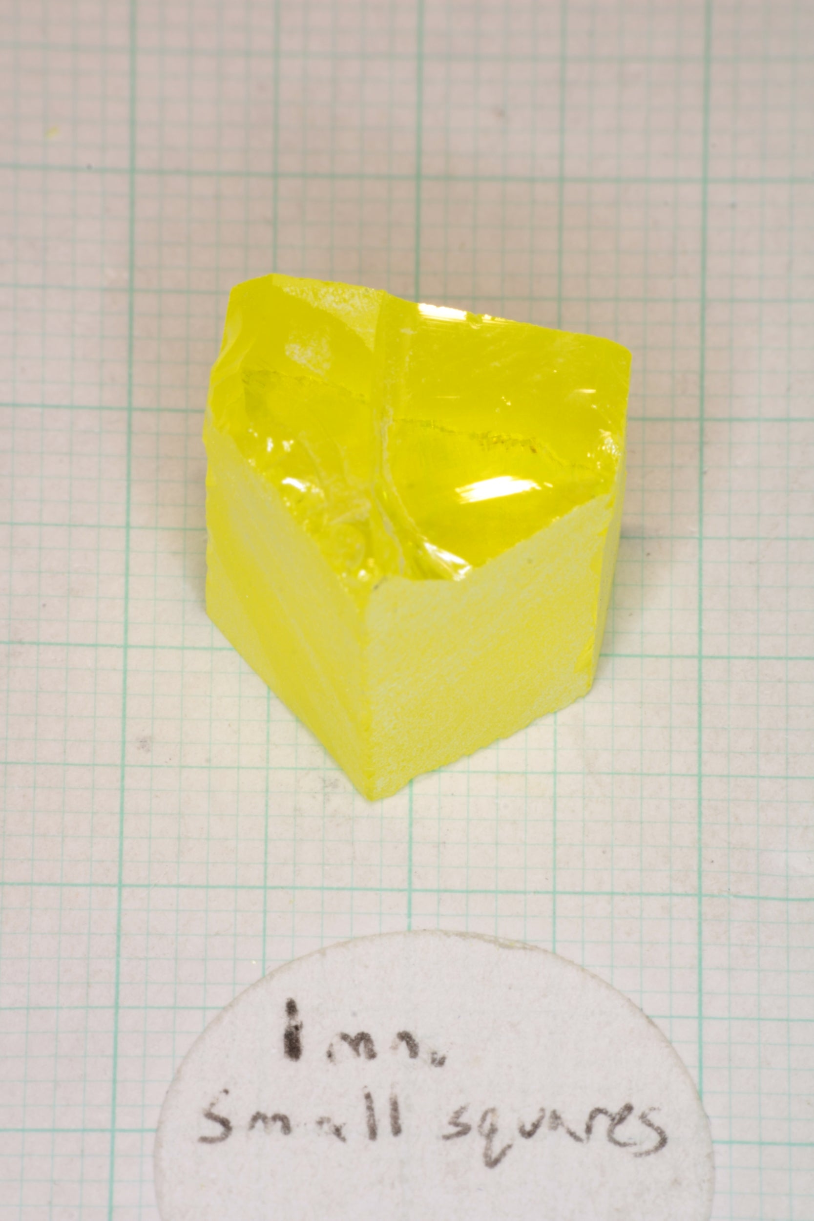 Glow in the Dark GAGG Lumogarnet Facet Rough 