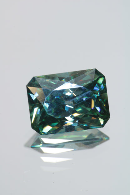 Dichroic Moissanite, Loose Yellow and Blue Faceted Gemstones