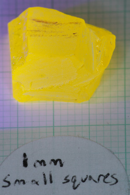 Super Cerium YAG Extra Bright Facet Rough Neon Yellow