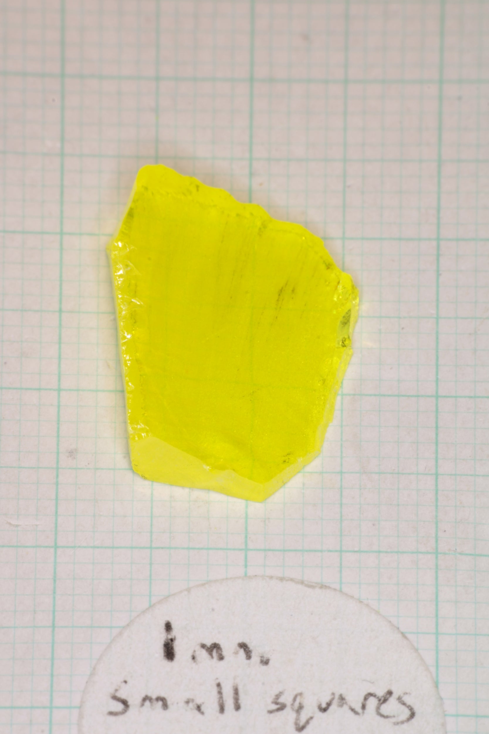 Glow in the Dark GAGG Lumogarnet Facet Rough 