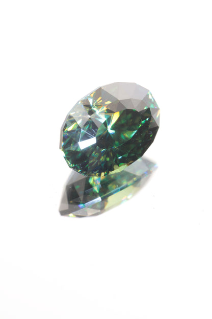 Dichroic Moissanite, Loose Yellow and Blue Faceted Gemstones