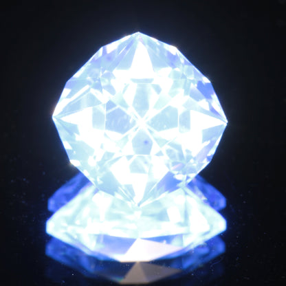 LYSO Faceted Loose Gems Blue Fluorescent Scintillator