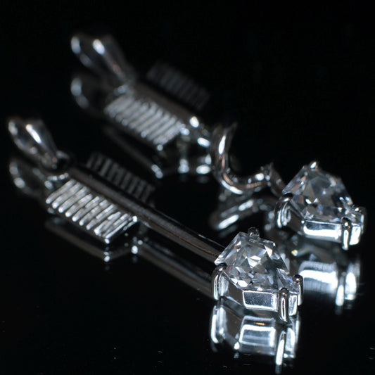 F-35 Fighter Jet Window Sapphire Pendants in Sterling with Custom Sensor Cut (F35 Gem)