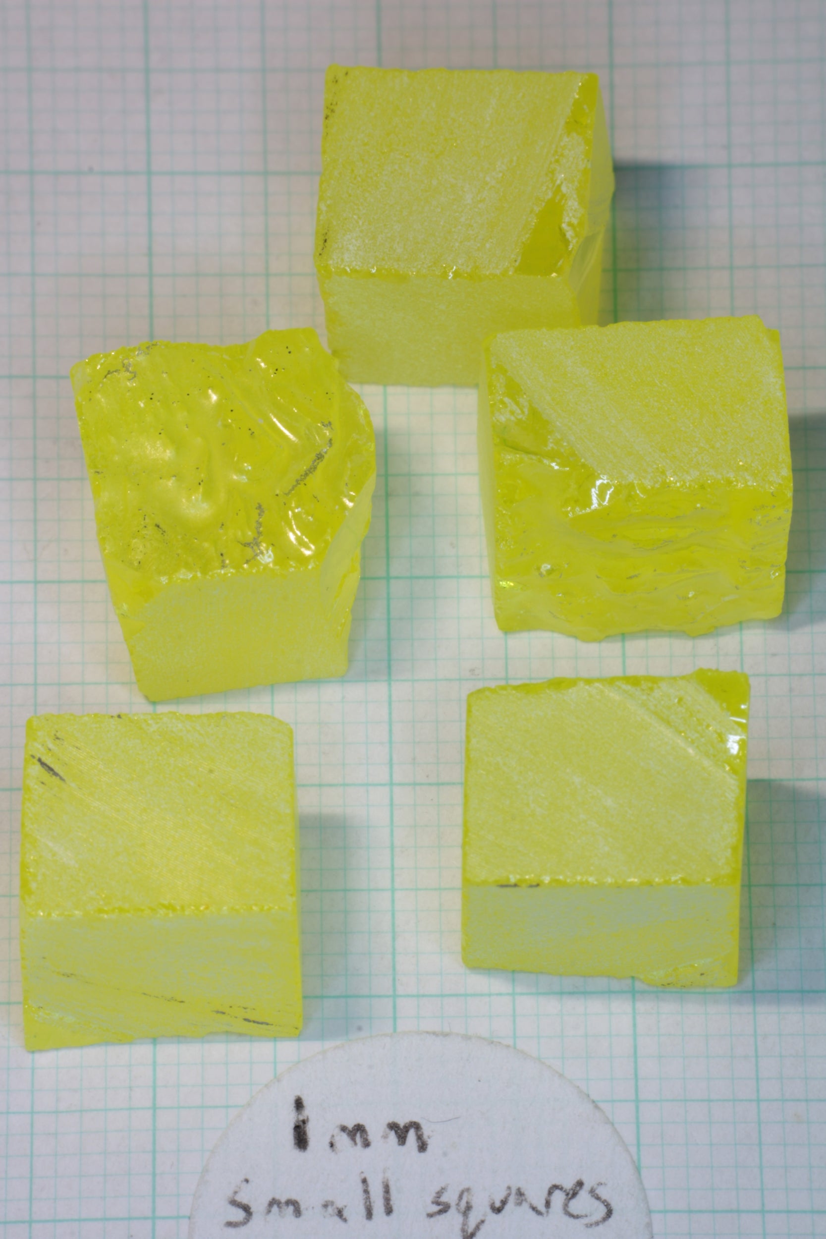 Glow in the Dark GAGG Lumogarnet Facet Rough 
