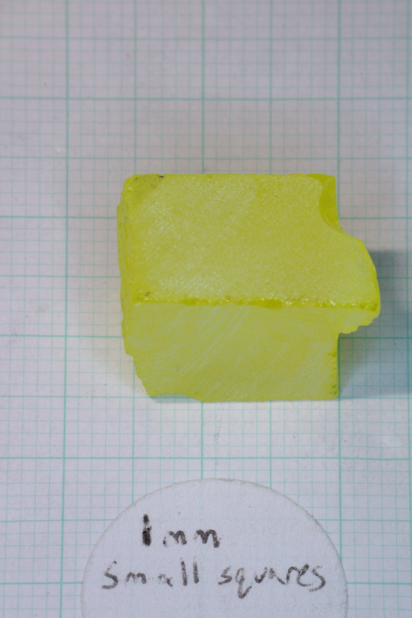 Glow in the Dark GAGG Lumogarnet Facet Rough 