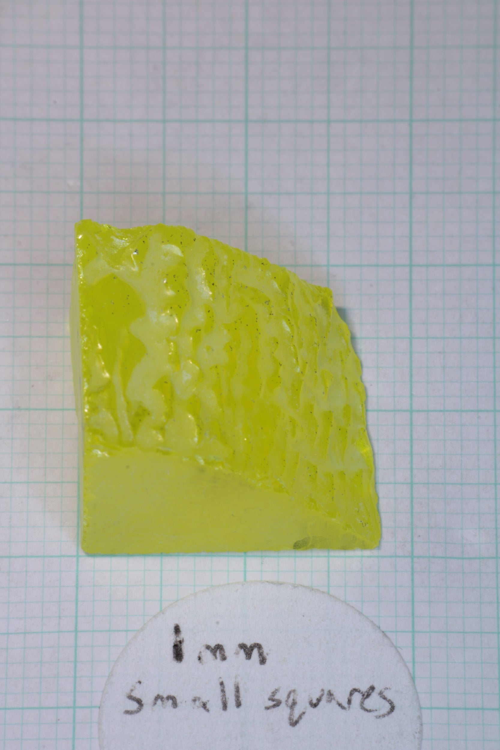 Glow in the Dark GAGG Lumogarnet Facet Rough 