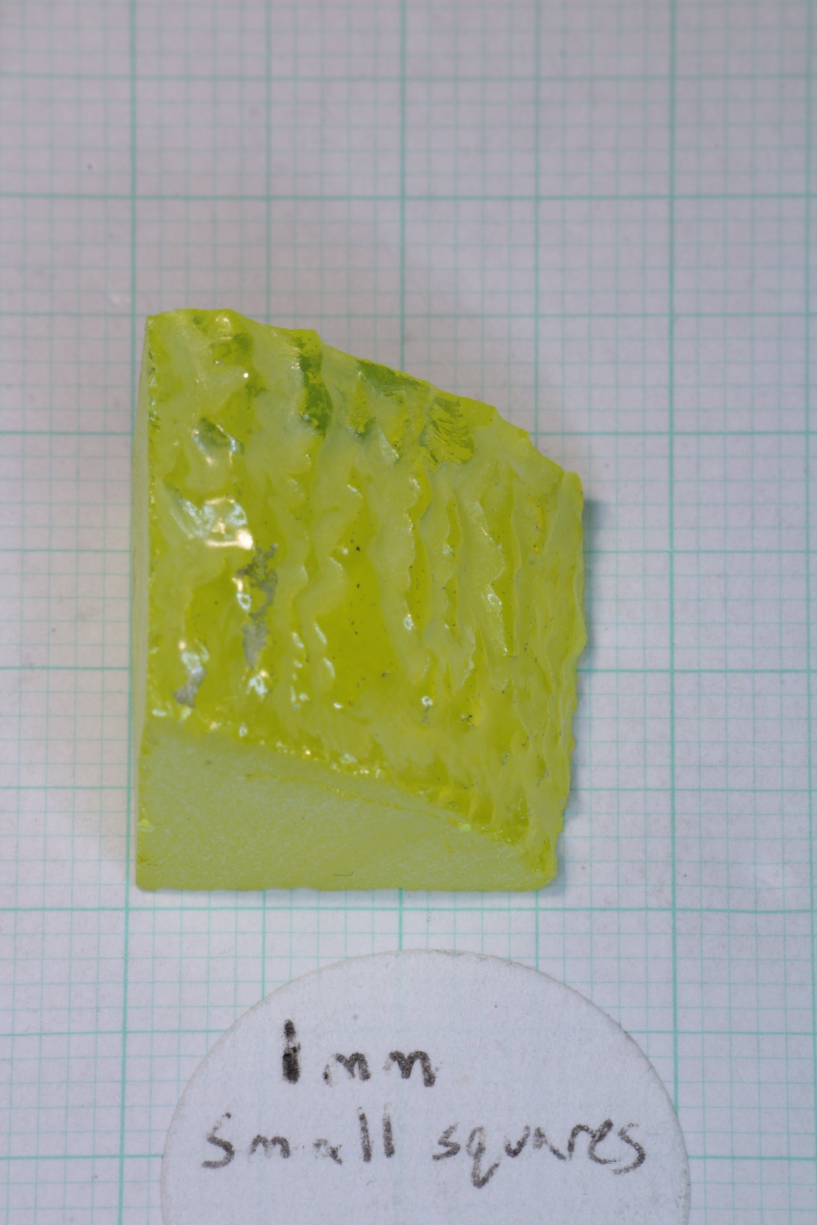 Glow in the Dark GAGG Lumogarnet Facet Rough 