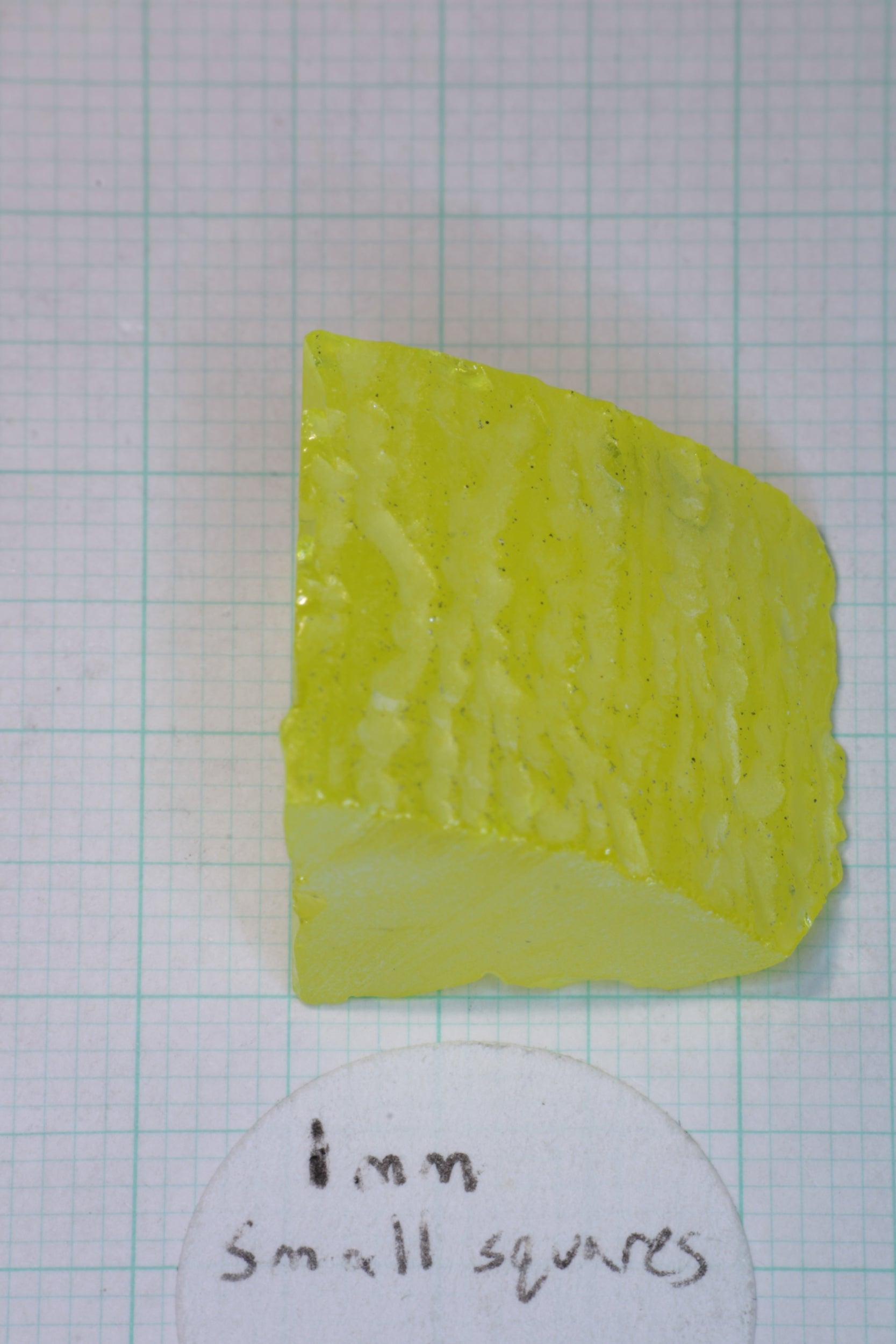 Glow in the Dark GAGG Lumogarnet Facet Rough 