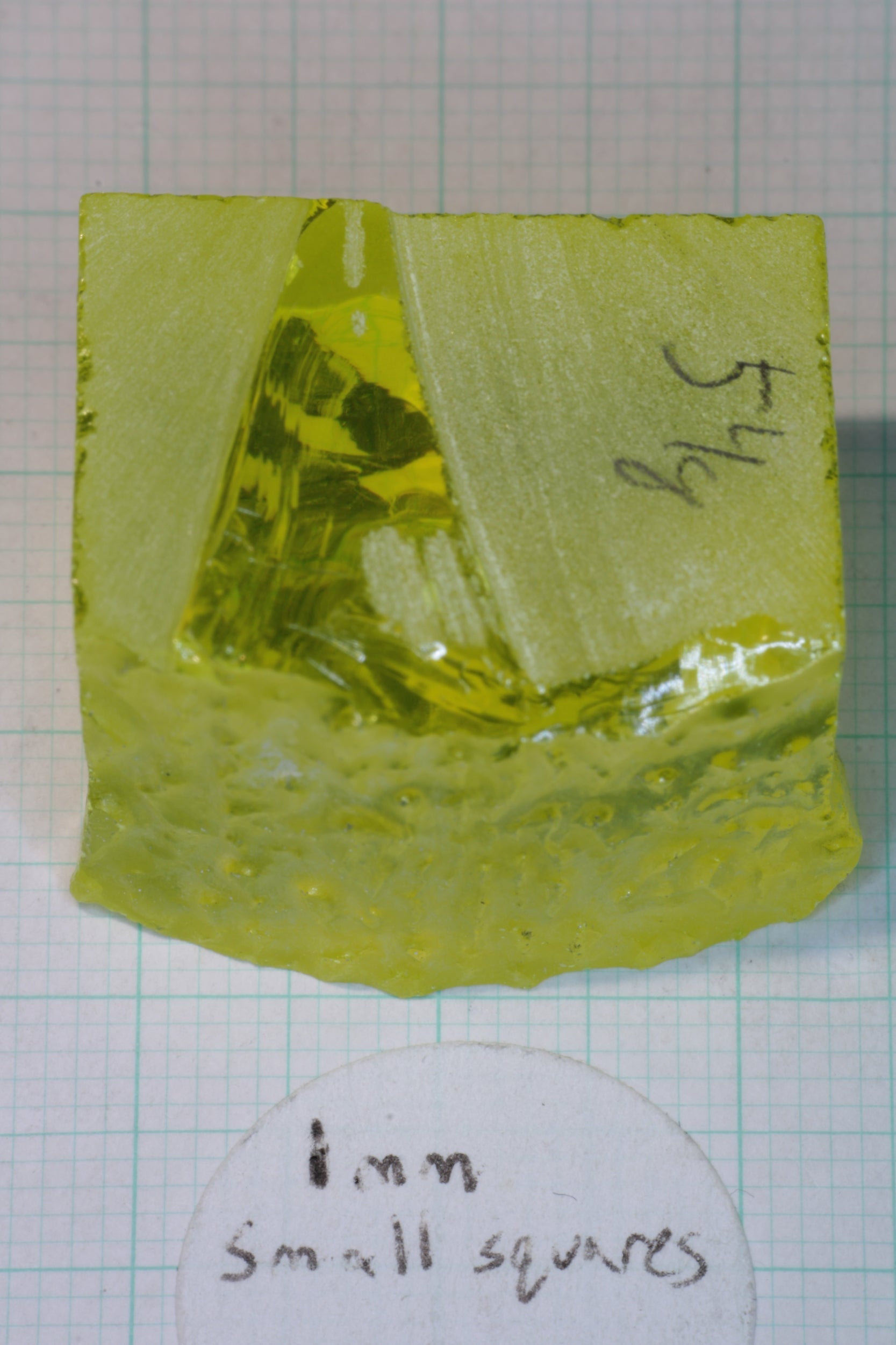 Glow in the Dark GAGG Lumogarnet Facet Rough 