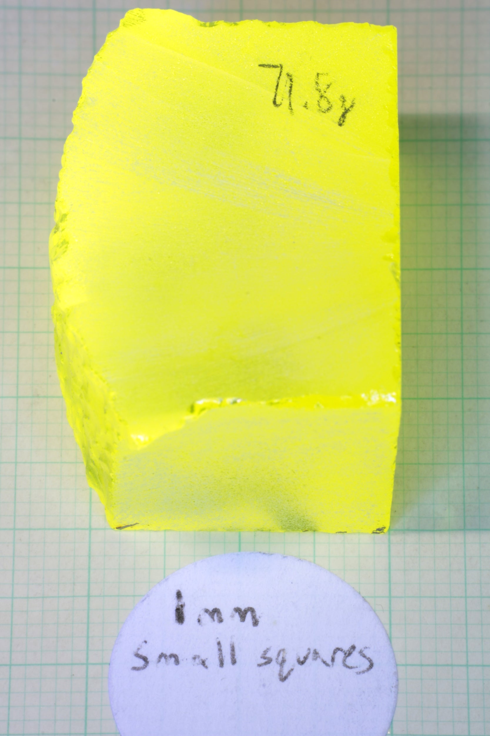 Glow in the Dark GAGG Lumogarnet Facet Rough 