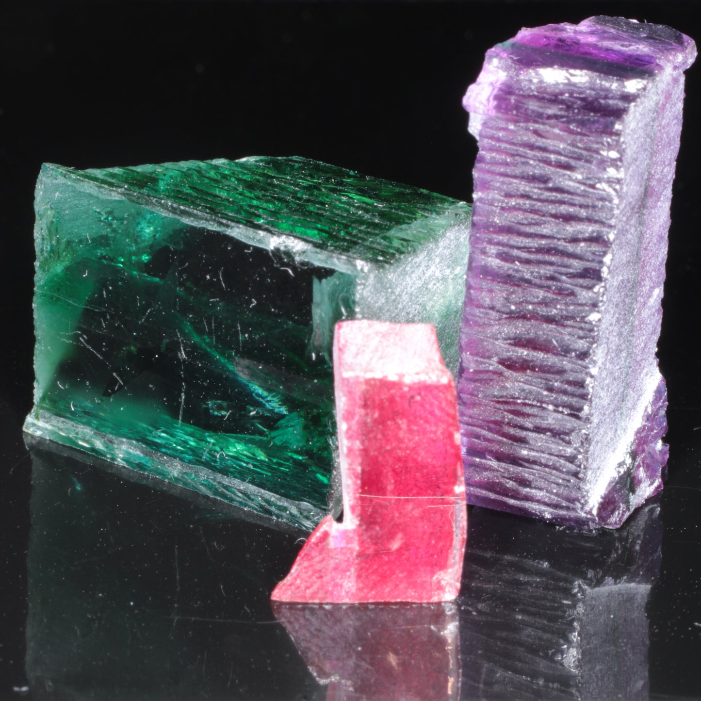 Lab Beryl Facet Rough, Hydrothermal Emerald, Red Beryl, Aquamarine, and Exotic Color Crystals