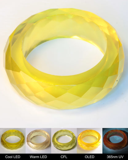 Literal® Yellow Ce/Nd Faceted Ring Size 7