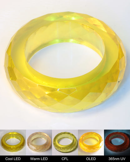 Literal® Yellow Ce/Nd Faceted Ring Size 7