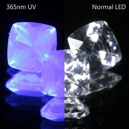 LYSO Faceted Loose Gems Blue Fluorescent Scintillator