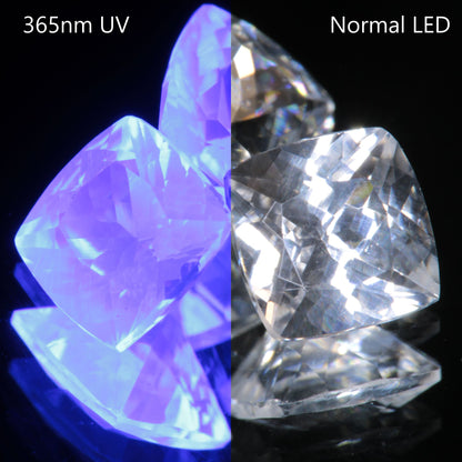 LYSO Faceted Loose Gems Blue Fluorescent Scintillator