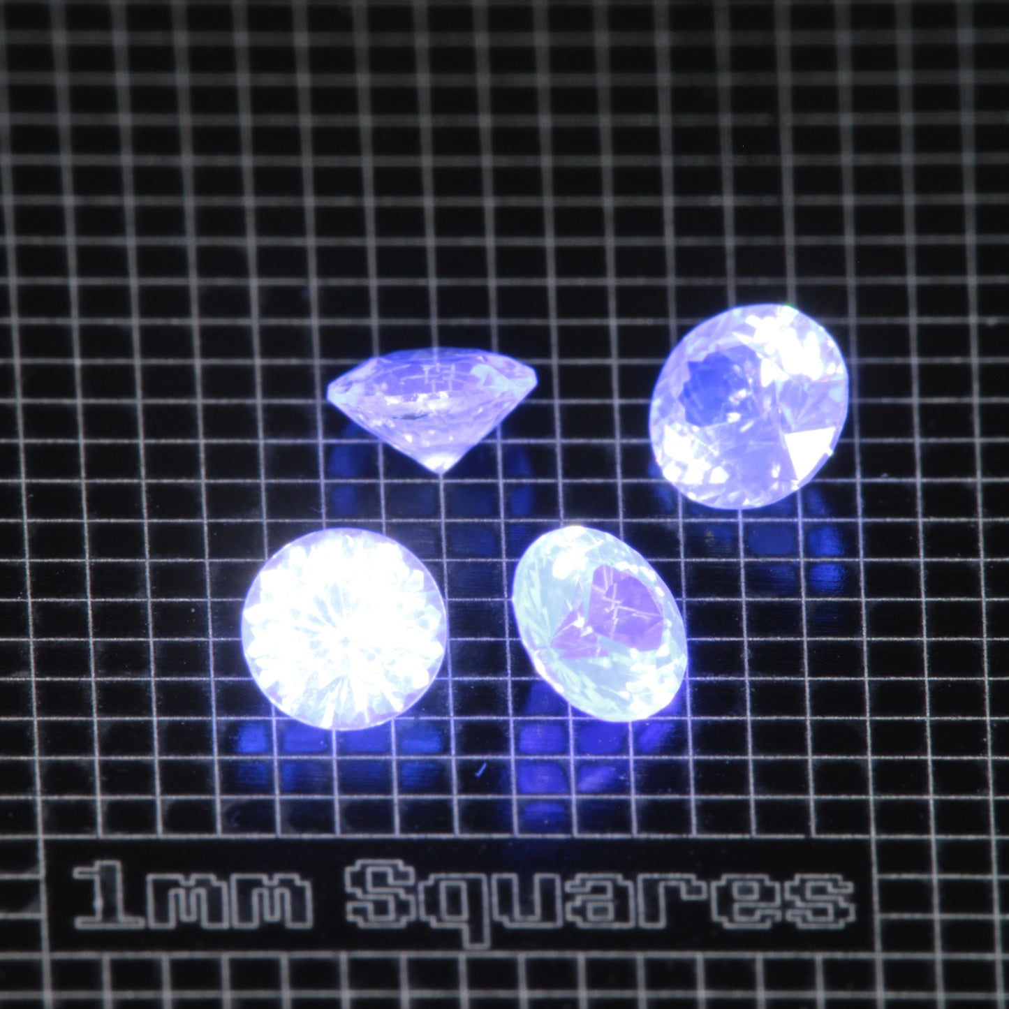 LYSO Faceted Loose Gems Blue Fluorescent Scintillator