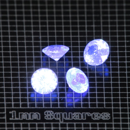 LYSO Faceted Loose Gems Blue Fluorescent Scintillator