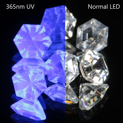 LYSO Faceted Loose Gems Blue Fluorescent Scintillator