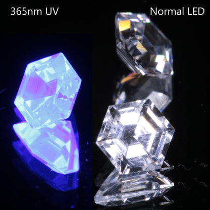 LYSO Faceted Loose Gems Blue Fluorescent Scintillator
