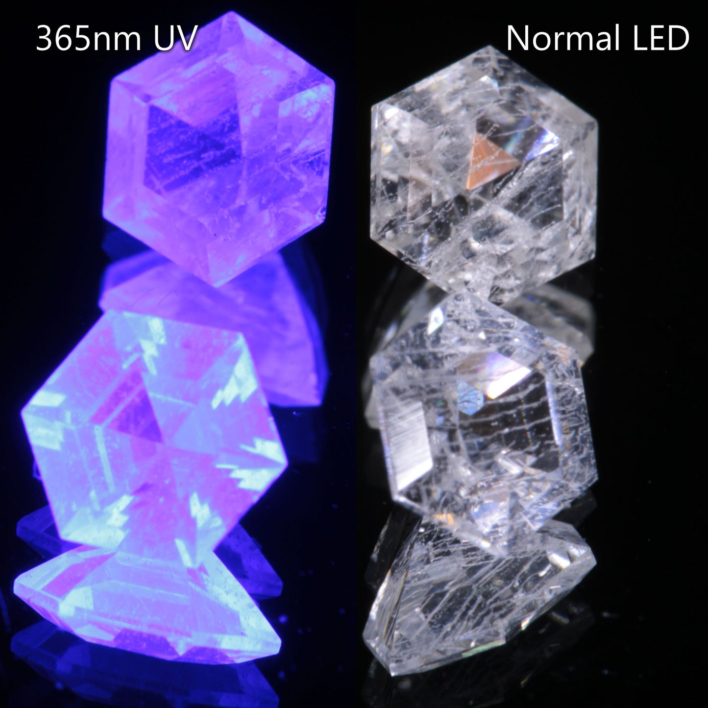 LYSO Faceted Loose Gems Blue Fluorescent Scintillator