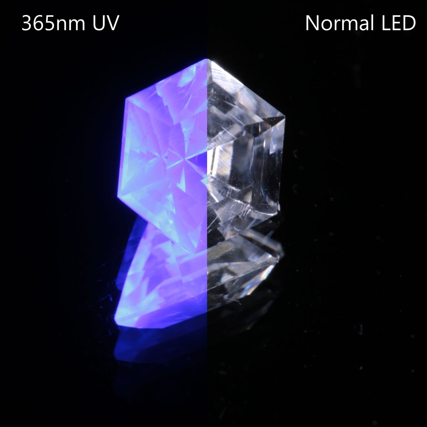 LYSO Faceted Loose Gems Blue Fluorescent Scintillator