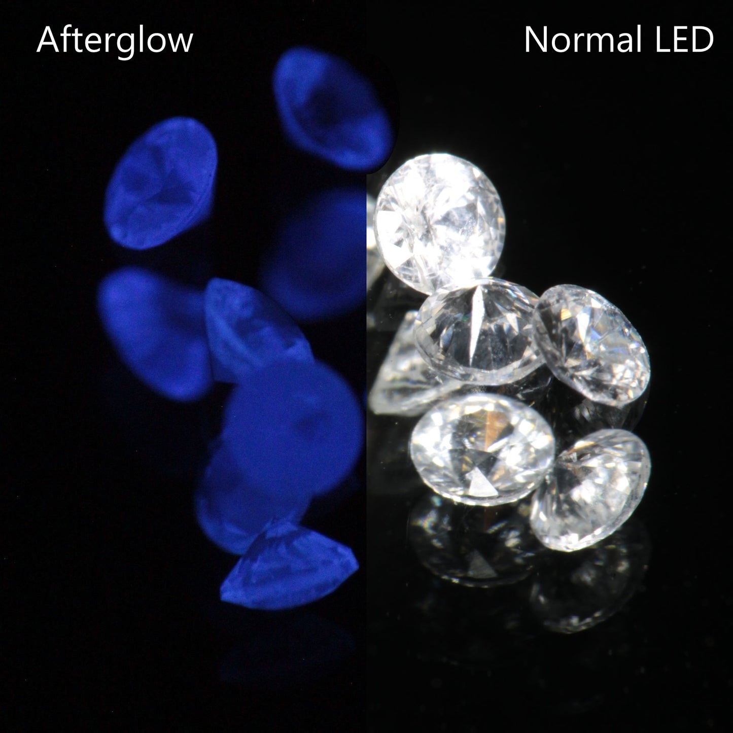 Faceted LYSO Afterglow Round gemstone