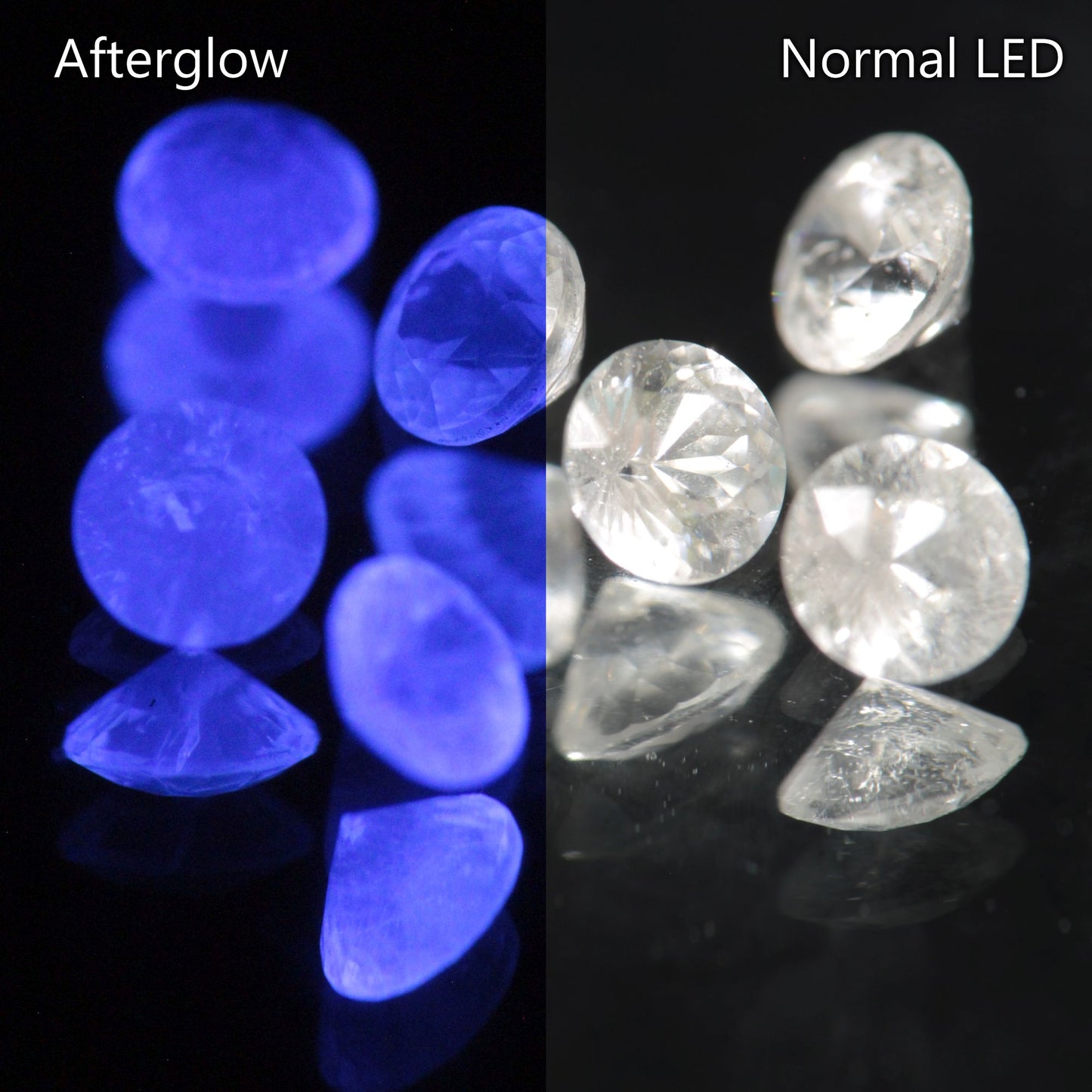 Faceted LYSO Afterglow Round gemstone