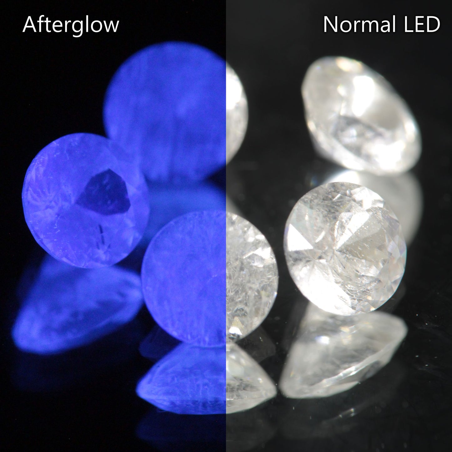 Faceted LYSO Afterglow Round gemstone
