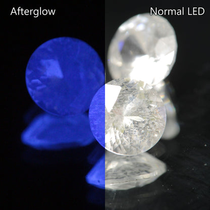 Faceted LYSO Afterglow Round gemstone