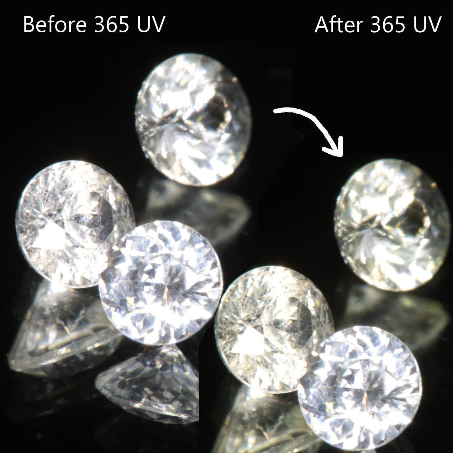 LYSO Faceted Loose Gems Blue Fluorescent Scintillator