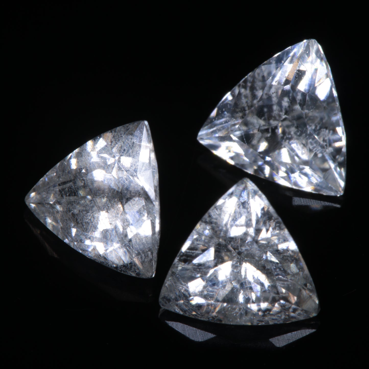 Faceted LYSO Trillion gemstone