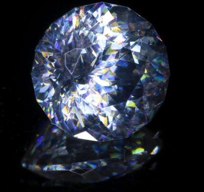 Faceted Wakefieldite Blue Round cut gem