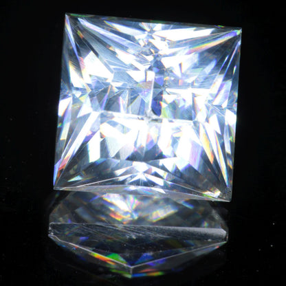 Faceted Wakefieldite Blue Square cut gem