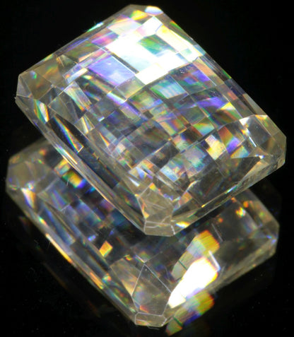 Faceted Wakefieldite Yellow Pixel Cushion cut gem