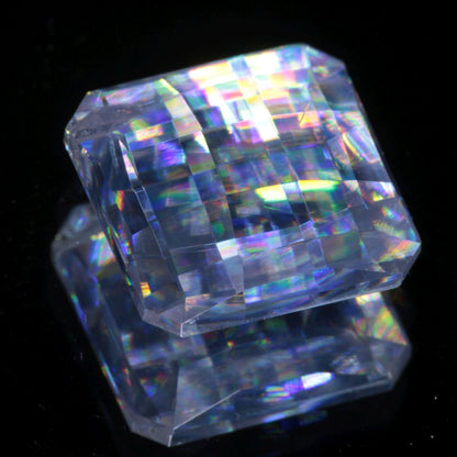 Faceted Wakefieldite Blue Pixel Cushion cut gem