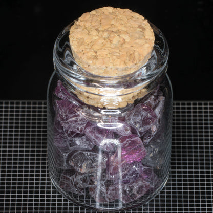 Gem Vials: Natural Kornerupine, Garnet, and Tunduru stones, mixed Popout Stones and Pearls