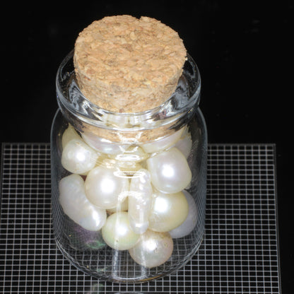 Gem Vials: Natural Kornerupine, Garnet, and Tunduru stones, mixed Popout Stones and Pearls