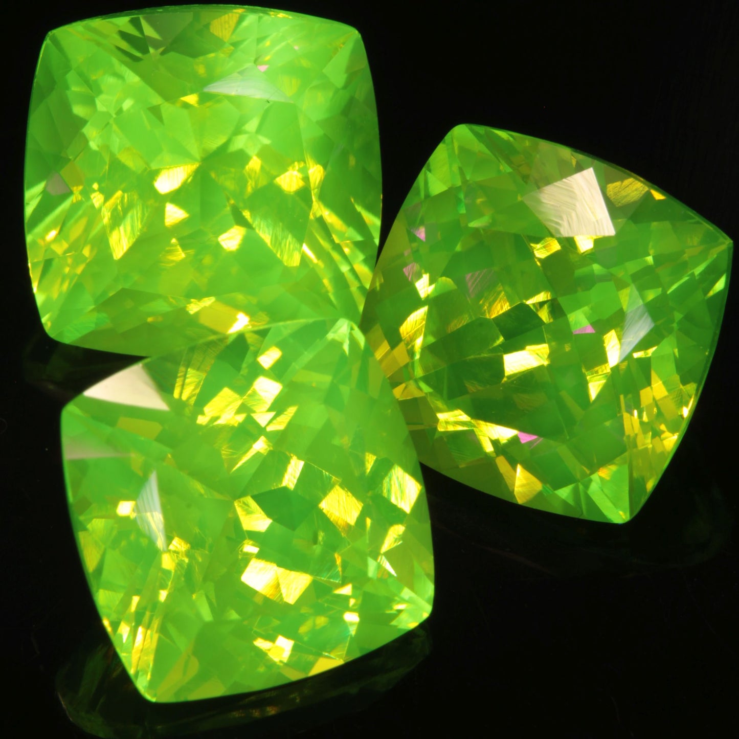 Faceted LuAG Cushion gemstone