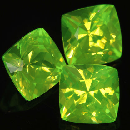 Faceted LuAG Cushion gemstone
