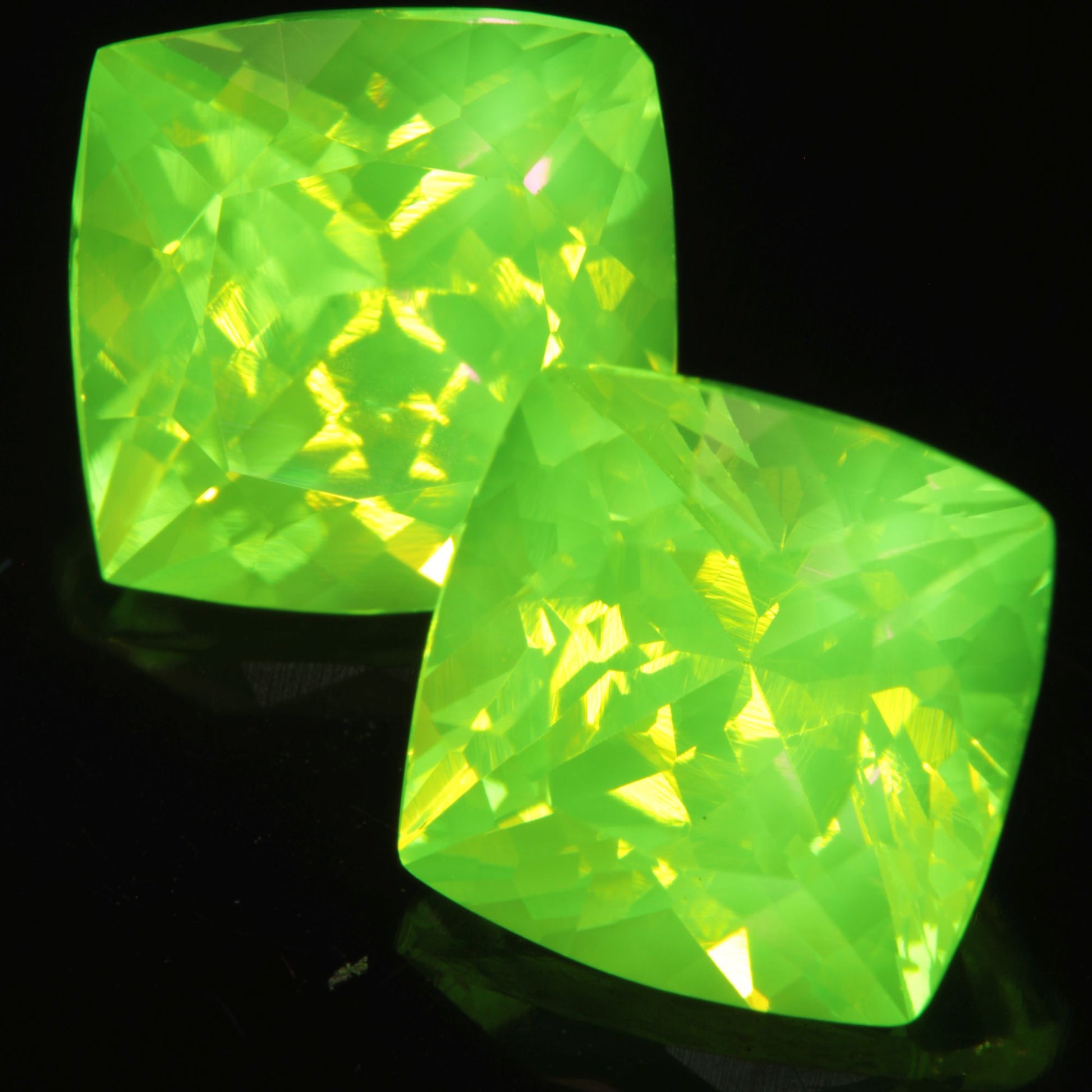 Faceted LuAG Cushion gemstone