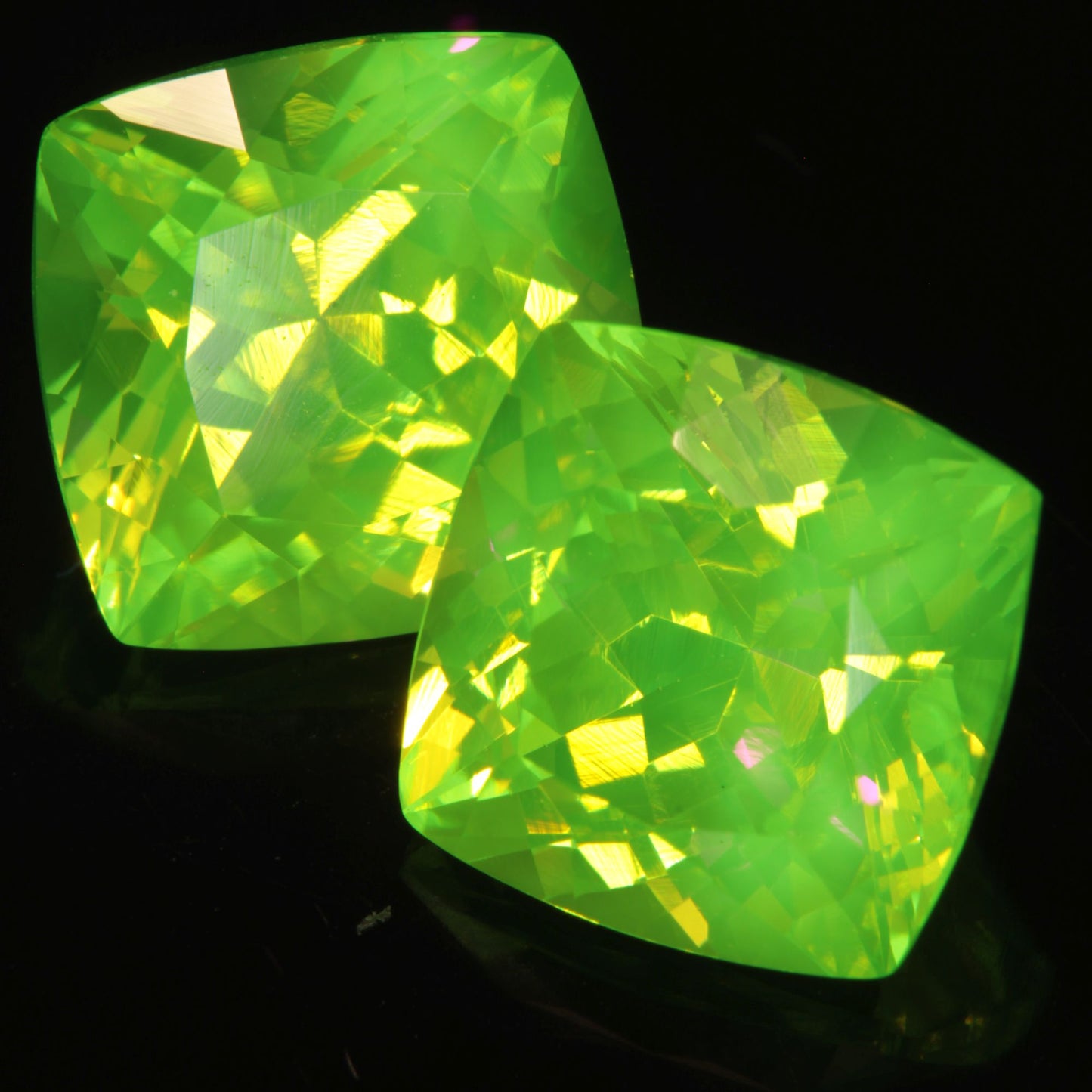 Faceted LuAG Cushion gemstone