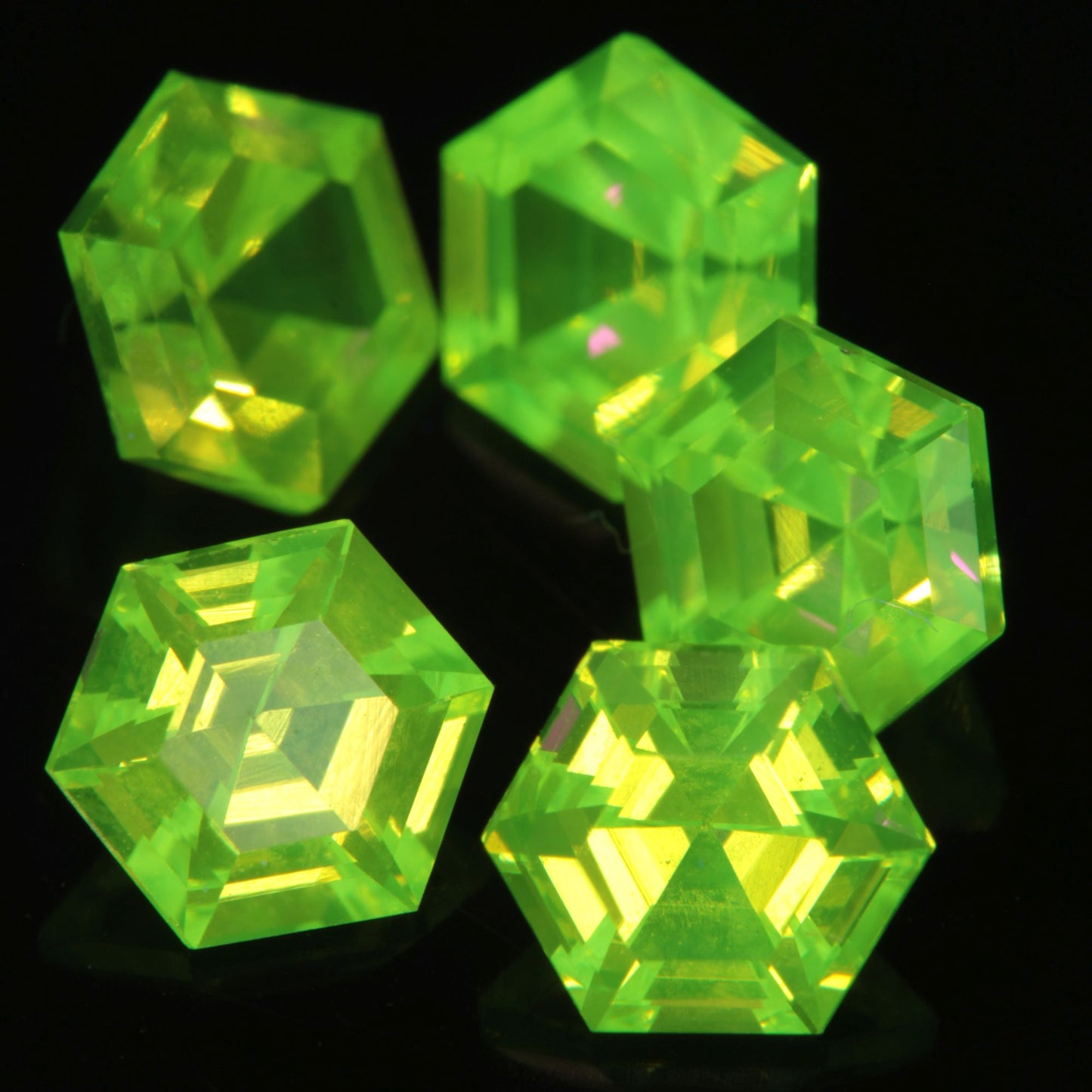 LuAG Lumogarnet Faceted Loose Gems
