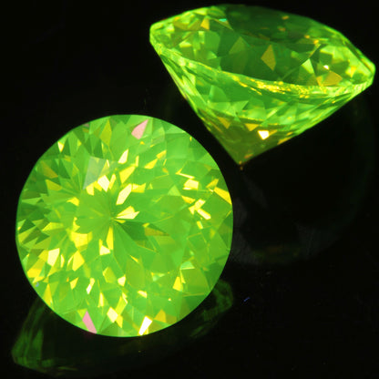 Faceted LuAG 8mm Round gemstone