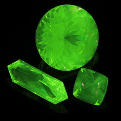 LuAG Lumogarnet Faceted Loose Gems