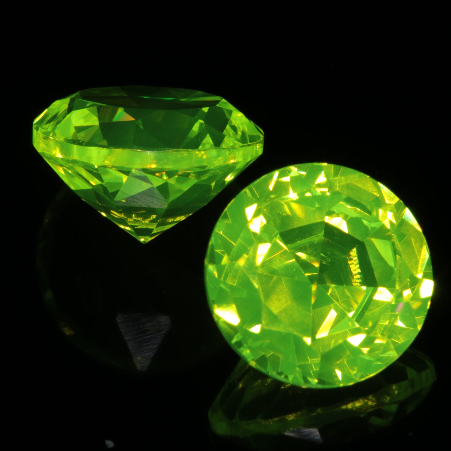 LuAG Lumogarnet Faceted Loose Gems