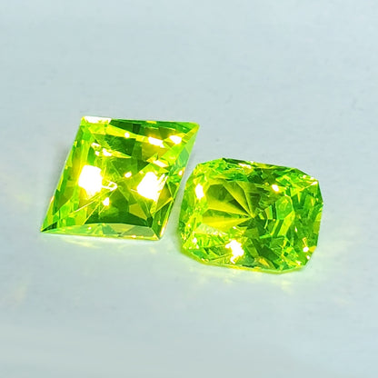 LuAG Lumogarnet Faceted Loose Gems