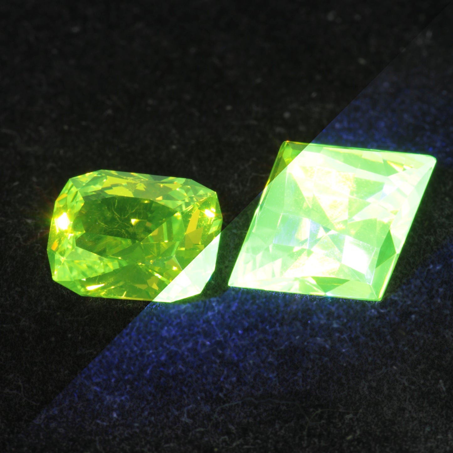 LuAG Lumogarnet Faceted Loose Gems