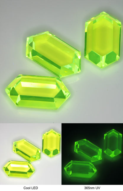 LuAG Lumogarnet Retrohex Cut Stone