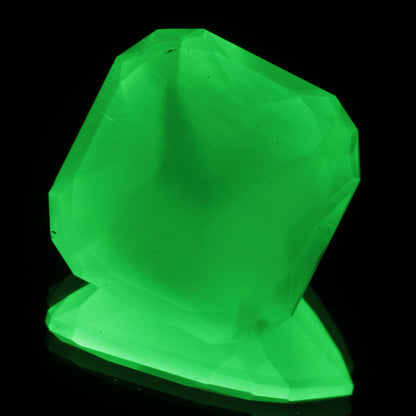 Lumenite® Cushion 17.9ct, Glow in the Dark Strontium Aluminate Monocrystal