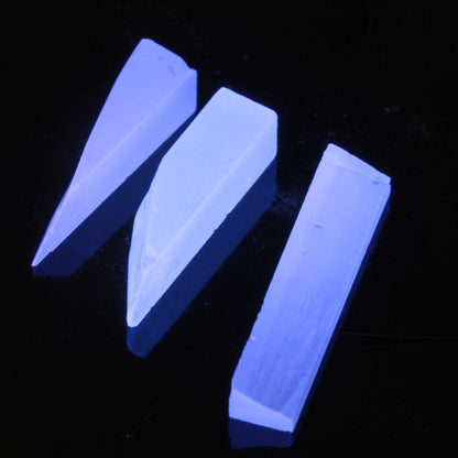LYSO Pixels Raw and Faceted Loose Gems Blue Fluorescent Scintillator